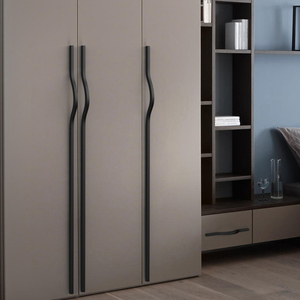 Factory Custom Modern Simple <strong>Door</strong> Handle Furniture Cabinet Drawer Curved Handle - Product Image 1