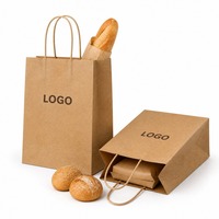 Sacs en papier personnalisés laminés écologiques et recyclables pour plats à emporter, en papier kraft de qualité alimentaire, commandes en gros OEM ODM, livraison rapide pour restaurants