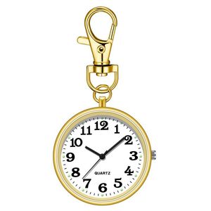 Orologio da tasca antico in acciaio inossidabile per studenti dipendenti pubblici Display digitale luminoso semplice movimento al quarzo piccolo portachiavi - Product Image 4