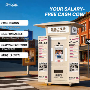 Cabina de Fotos con Guía por Voz, Compatible con Cámaras, Diseño Retro de Periódico, Impresión Autoservicio, Kiosco Metálico con Wi-Fi - Product Image 2