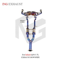 ING Factory Direct Titanium Valvetronic Cat-Back Exhaust for Infiniti Q50 Q60 3.0T 3.7L 60mm High-Flow Tuning Supplier