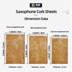 Hot Sax Neck Cork Cork Saxophone Embouchure Neck Tube Seals Feuilles de liège naturel - Product Image 5