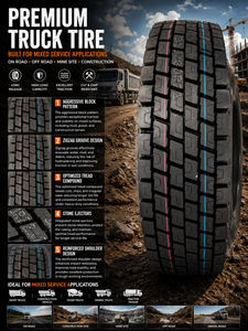 Neumáticos Radiales TBR de Alta Calidad Nexxus 315/80R22.5 315 80 22.5 para Camiones y Vehículos Comerciales, IItantas TT/TL, 5 Años de Garantía - Product Image 2