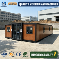 Construisez rapidement une chambre préfabriquée de luxe extensible avec deux chambres, idéale pour le camping en plein air et l'hébergement.