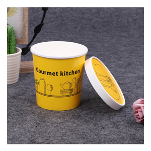 Bol à soupe chaude en papier kraft 16oz 26oz 32oz, gobelet alimentaire pour nouilles à emporter, contenants en papier écologiques pour la restauration rapide avec couvercle - Product Image 2