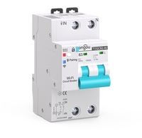 Disjoncteur intelligent WiFi TONGOU API TO-QCB2 2P 1 à 63A Tuya Mcb avec mesure de consommation énergétique, capacité de coupure 10kA