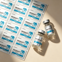 Etiquetas de Código de Barras Autoadhesivas Personalizadas para Botellas de Péptidos de 3ml/5ml/10ml, Textura Plateada, Resistentes al Agua, al Calor, de Alta Viscosidad y Anti-UV