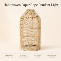 Lampe suspendue en corde de papier tressée à la main, abat-jour en rotin pour salle à manger, restaurant, designs d'abat-jour