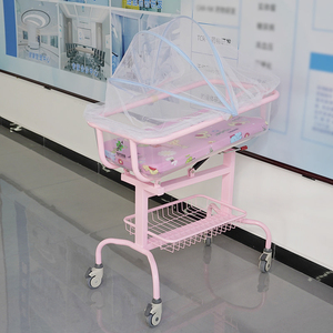 Carro de <span class=keywords><strong>hospital</strong></span> manual de cuna de cama infantil médica portátil con marco de metal de garantía de 3 años - Product Image 6