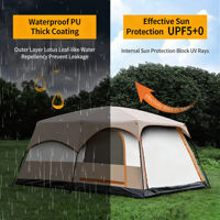 Nueva Carpa Familiar 2026, Dos Habitaciones, Doble Capa, Amplia, Impermeable, Protección UV, Resistente al Viento, 210T, para Campamento al Aire Libre