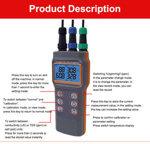 เครื่องวัดคุณภาพน้ำ AZ86031 แบบพกพา IP67 คอมโบ 5 in 1 วัดค่า PH/COND./D.O/TEMP สำหรับระบบเพาะเลี้ยงสัตว์น้ำ - Product Image 6
