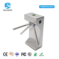 Système de contrôle d'accès RFID ACS AUTO, lecteurs de cartes de membre, fonction anti-collision, portique tournant trépied en acier inoxydable 304