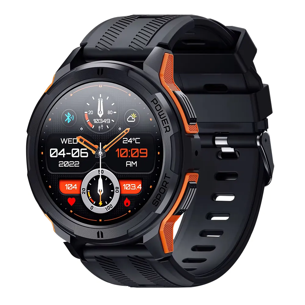 Relógio inteligente C25 novo design com tela AMOLED de 1,43 polegadas smartwatch grande à prova d'água para natação