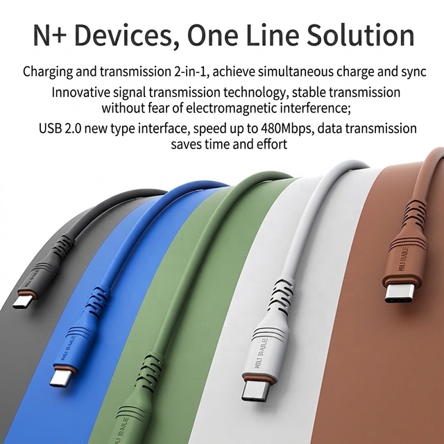 NIUBAILE 45W GaN USB-C Fast Charger PD3.0 QC2.0, Foldable Multi Plug, with 1.8m Cable, Universal Phone Accessories