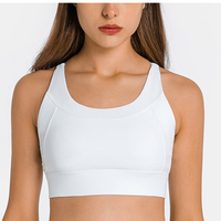 Logo personnalisé bandoulière réglable boucle sous-vêtements de sport pour femmes accessoire poitrine push up haute élastique soutien-gorge de sport soutien-gorge