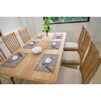 Ensemble table et chaises de salle à manger en bois moderne de la marque AMITY, haute qualité, prêt à assembler, fabriqué au Vietnam, élégant, pliable, pour hôtel