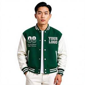Custom Logo Varsity <b>Jacket</b> <b>Men</b> Embroidered <b>Baseball</b> Letterman <b>Jacket</b> Leather Sleeve Letterman Varsity <b>Jacket</b> <b>For</b> <b>Men</b> Women - Product Image 1