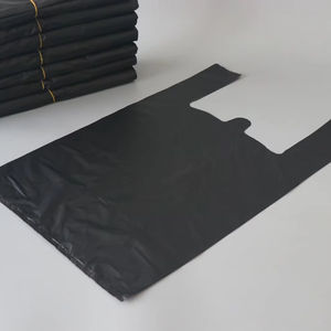 10% Разлагаемый черный пластиковый жилет мешки для мусора 40x60 см 25 мкм экологически чистые мусорные мешки - Product Image 1