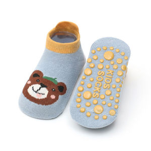Calcetines de algodón con dibujos animados para bebé, calcetines antideslizantes de suela blanda con dibujos de animales para recién nacido, calcetines para niño y niña, otoño e invierno - Product Image 3