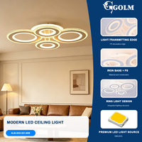 Plafonnier LED rond moderne 90W SMD2835 en fer PS avec télécommande 3 CCT pour chambre à coucher, maison, éclairage de plafond LED