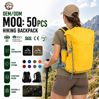 Sac à dos de randonnée haute capacité pour sports de plein air, en nylon imperméable et léger, idéal pour l'escalade, le camping et la randonnée, avec poche d'hydratation