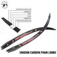 Topoint Tir à l'arc Arc classique Carbone/Mousse Membres ILF Limbs22-48LBS,2 # Incréments, longueur totale 66 "68" 70 "pour 25 pouces RisersOEM/ODM