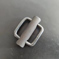 Carosung – sangle en Nylon avec revêtement en oxyde noir, Rectangle en acier inoxydable, boucles coulissantes, barre centrale moletée, boucle coulissante 25mm
