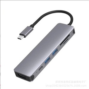 ฮับประเภทซี 6 พอร์ต HDMI 2.0 อลูมิเนียมอัลลอยด์เครื่องอ่านการ์ด SD สำหรับแล็ปท็อปแมคบุค - Product Image 3