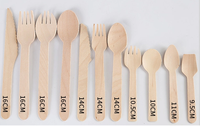 Ensemble de couverts jetables en bois de bouleau naturel de couleur naturelle en gros, 140 mm/160 mm, tailles personnalisées, cuillère, fourchette, couteau, échantillons gratuits