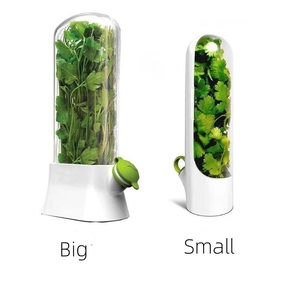 XJH Contenedor grande de almacenamiento de hierbas frescas Botella de conservación de refrigerador amigable con la cocina para perejil <span class=keywords><strong>Cilantro</strong></span> Mint - Product Image 2