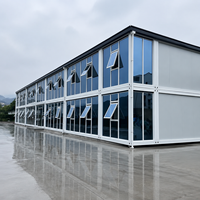 Maison conteneur à double vitrage et mur-rideau en verre respirant, 20ft 40ft, Maison préfabriquée modulaire moderne, Bureau, Hôtel, Villa, Marque Zzt 1