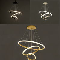 Lustre de salon moderne et simple, luminaire d'escalier atmosphérique, éclairage de restaurant de luxe, style nordique, très tendance