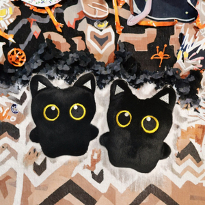 Mini Kawali chat noir poupée en peluche porte-clés dessin animé pendentif PP coton rempli chat peluche cadeau accessoires jouets en peluche - Product Image 3
