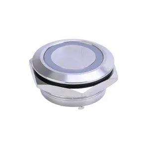Factory Direct 22mm Momentary Led 12v Waterproof IP67 Anti Vandal 1NO Push Button Switch Sealed