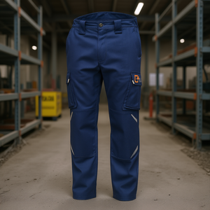 Pantalon de travail classique bleu taille M avec poches cargo pour usage industriel - Product Image 3