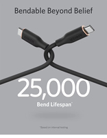 Cable USB C Anker, Cable Flow Tipo C de 100W, Carga Rápida para iPhone Serie 16, MacBook Pro 2020 y Más (USB 2.0, 6 Pies, Negro)