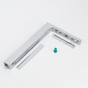 <span class=keywords><strong>Barre</strong></span> <span class=keywords><strong>de</strong></span> stabilisation murale pour verre, fixation à 90 degrés, support <span class=keywords><strong>de</strong></span> fixation pour porte en verre avec vis invisibles - Product Image 2