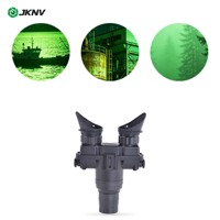 Kacamata Penglihatan Malam PVS-7 Gen2+ FOM1200 P43 Green Phosphor 60 Lp/mm yang Dipasang di Helm 1x JKNV OEM ODM