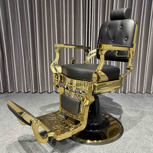 Luxueux Heavy Duty Coiffure Styling Chaise Moderne Réglable Noir Or Barbershop Rasage <span class=keywords><strong>Barber</strong></span> Chaise pour Hommes - Product Image 5