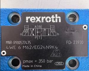 R901340854 4WE 6 J6X/EG24N9K4 โซลินอยด์วาล์วไฮดรอลิกแบบ 4/3 ทาง พร้อมแม่เหล็กไฟฟ้าคู่ แบบสปริงเซ็นเตอร์ - Product Image 2