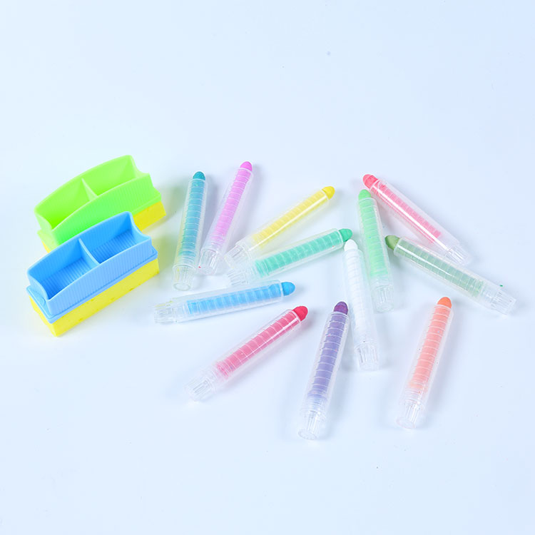 Профессиональный производитель Набор цветных карандашей рекламные 12 видов цветов детей круглый носок гнущийся восковой мелок