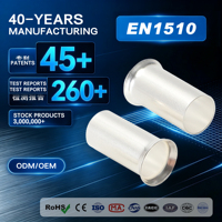 Embout de câble nu non isolé en cuivre EN1510, raccord électrique pour connexion de circuit électrique embarqué