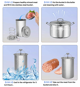 Thép Không Gỉ <span class=keywords><strong>Ham</strong></span> Nhà Sản Xuất Với Nhiệt Kế Tự Chế Dụng Cụ Nhà Bếp <span class=keywords><strong>Ham</strong></span> Nhà Sản Xuất Deli Máy Nhấn Ăn Trưa Thịt Hấp Xô - Product Image 4