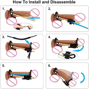 Silikon koruyucu ile Penis genişletici ayarlanabilir germe kiti, daha uzun ereksiyon süresi giyilebilir Penis eğitim cihazı - Product Image 5