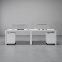Bureau de travail ergonomique en bois massif de luxe avec trou de gestion des câbles, bureau d'ordinateur moderne pour poste de travail du personnel