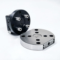DEJIACNC KHS-D125+LDY160-52S 5-Achsen Manueller Selbstzentrierender Legierungsstahl-Schraubstock 52mm Lochabstand Nullpunkt-Platte für Drehtisch