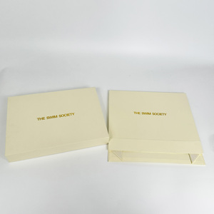 Luxury Rigid Cardboard <b>Foldable</b> Magnetic Gift <b>Box</b> with Texture Paper Gold Foil Stamping for Clothing Gifts Packaging - Product Image 3