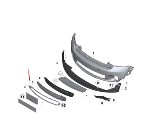 51119804005 placage de garniture de calandre de barre avant convient à BMW <span class=keywords><strong>mini</strong></span> <span class=keywords><strong>one</strong></span> <span class=keywords><strong>Cooper</strong></span> R60 R61 - Product Image 4