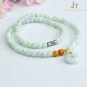<span class=keywords><strong>Orecchini</strong></span> in Pietra Naturale Juanyu, <span class=keywords><strong>Collana</strong></span> con Perle di Giada del Myanmar Intagliate a Mano, <span class=keywords><strong>Set</strong></span> di Bracciali <span class=keywords><strong>e</strong></span> <span class=keywords><strong>Orecchini</strong></span> in Giada Verde della Birmania - Product Image 6