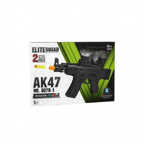 Fucile Giocattolo Elite Squad Ak47 31cm Nero Solido Elettronico a Batteria per Ragazzi 8-13 Anni Modello 307D 1 - Product Image 1